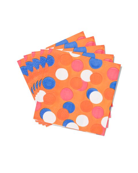 Springplank Omgekeerd vervagen servetten papier 33x33 oranje - 20 stuks - HEMA