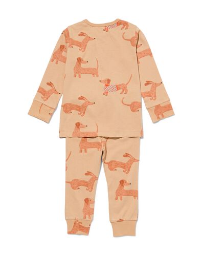 baby pyjama katoen hond beige 86/92 - 33322122 - HEMA