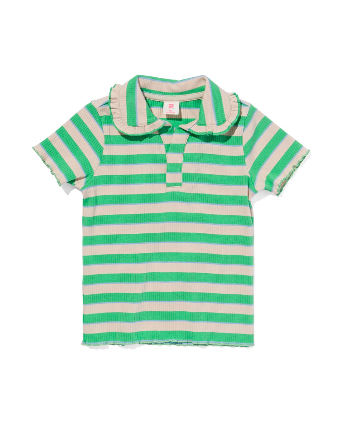 HEMA Kinder T-shirt Met Polokraag Groen (groen)