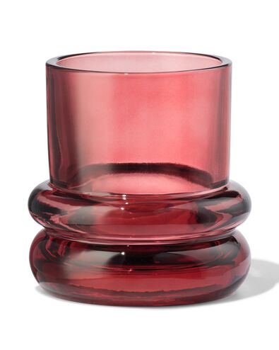 kandelaar glas bordeaux - 13324103 - HEMA