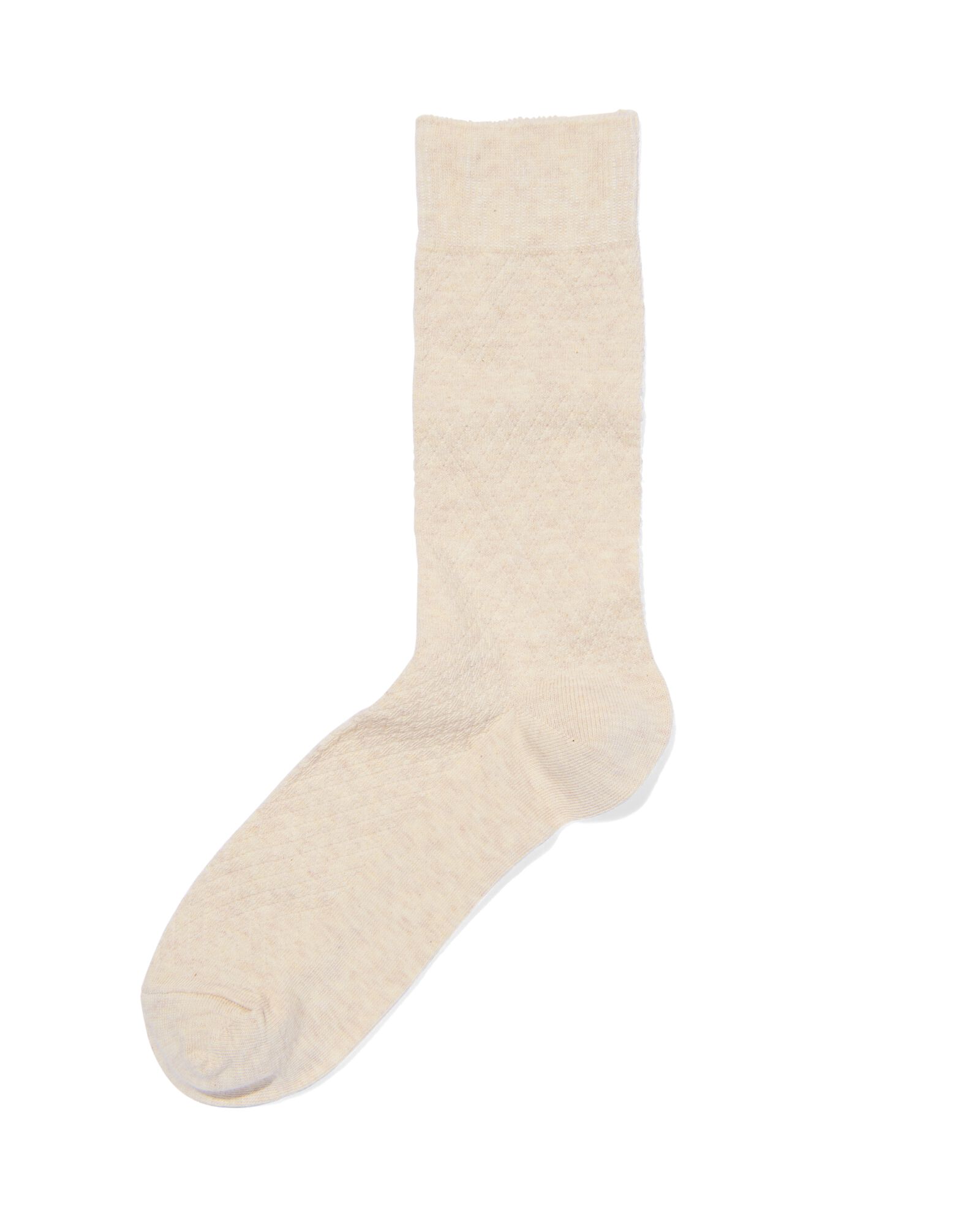 Image of HEMA Heren Sokken Met Katoen Textuur Beige (beige)