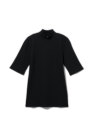 dames t-shirt Clara rib zwart zwart - 1000026717 - HEMA
