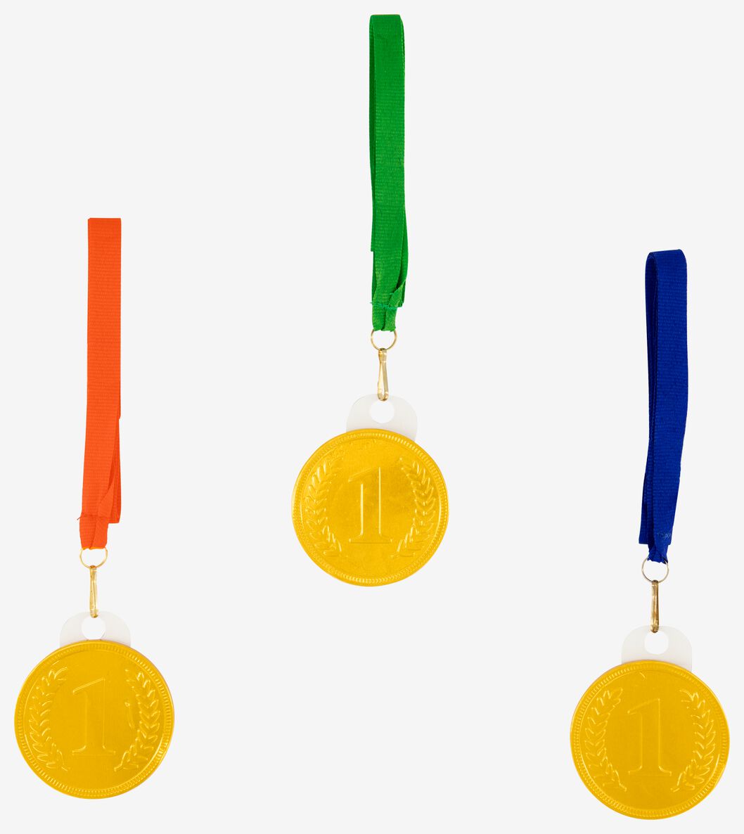 melkchocolade medailles - 3 stuks - 10200051 - HEMA