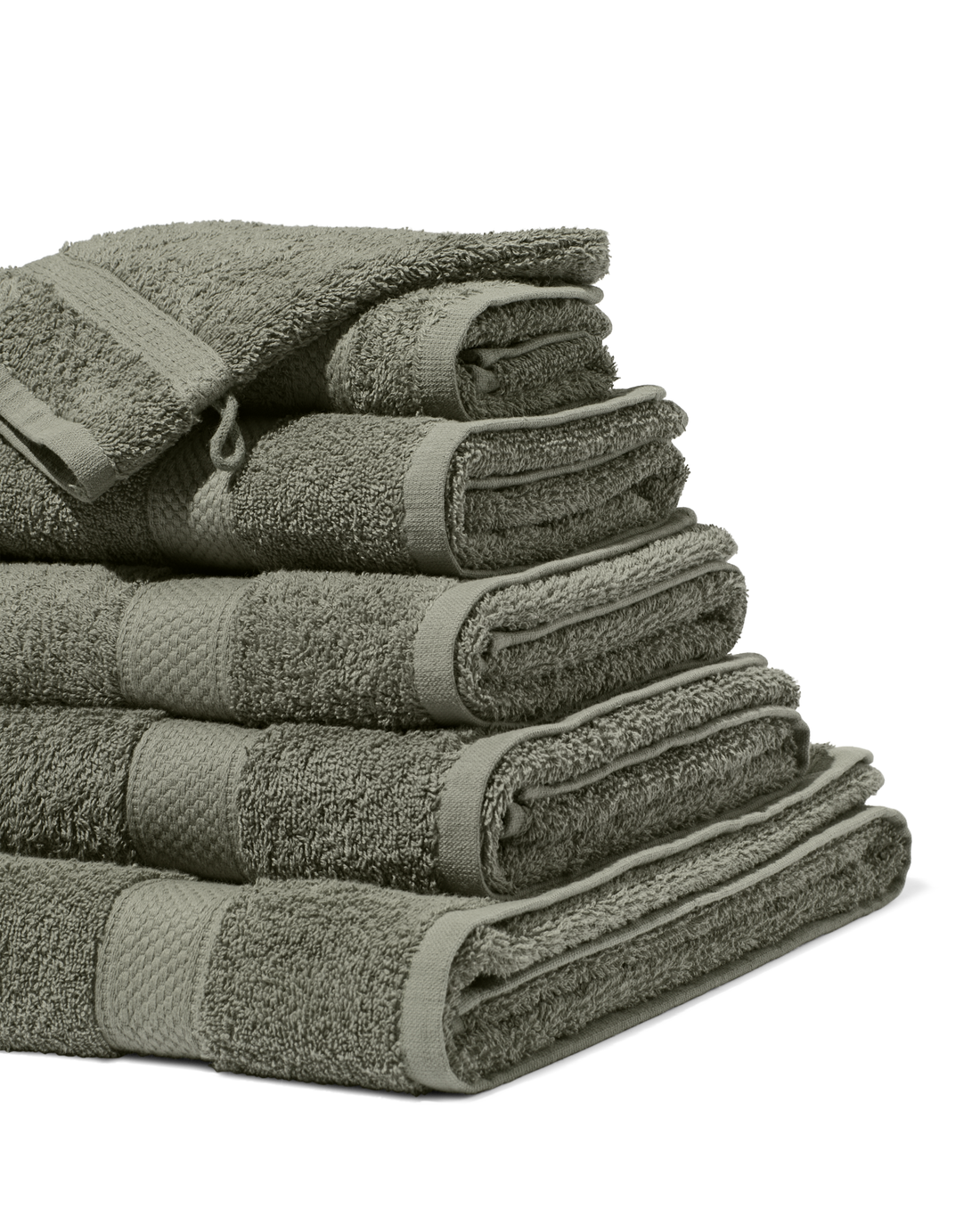 HEMA Handdoeken - Zware Kwaliteit Legergroen (legergroen)
