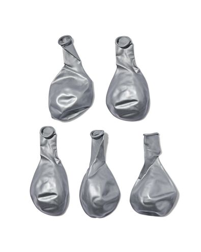 ballonnen metallic zilver Ø32cm - 10 stuks - 14200039 - HEMA