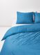 dekbedovertrek - zacht katoen - 140 x 200/220 cm - donkerdenim donkerdenim 140 x 220 - 5700181 - HEMA