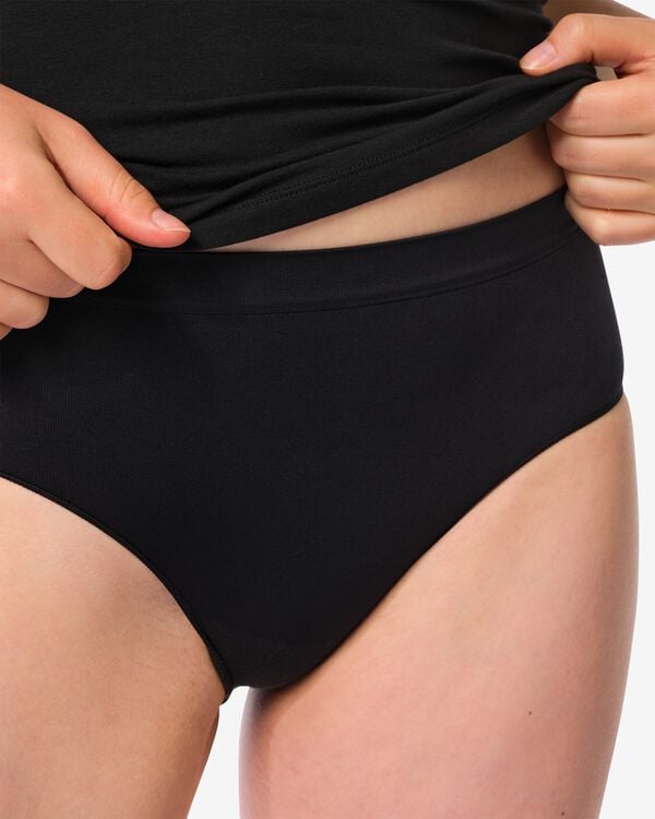 dameshipster naadloos micro zwart zwart - 1000002263 - HEMA