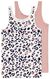 kinderhemden katoen/stretch leopard - 2 stuks lichtroze lichtroze - 1000024666 - HEMA