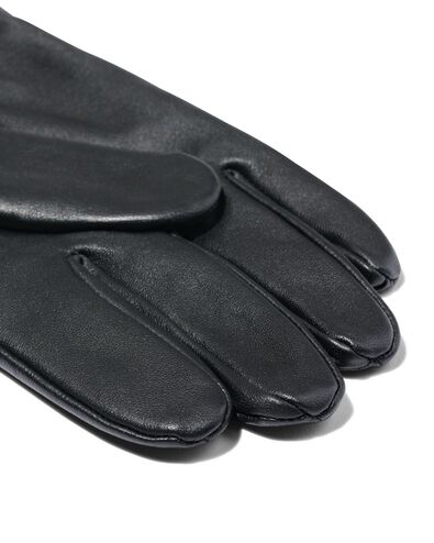 heren handschoenen met touchscreen leer zwart XL - 16580119 - HEMA