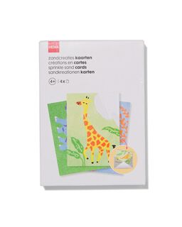 Zandcreaties Kaarten Dieren - 4 Stuks