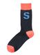 sokken maat 39-42 met letter S grijs S - 60530037 - HEMA