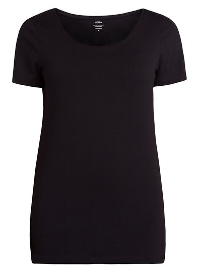 dames t-shirt zwart L - 36397018 - HEMA