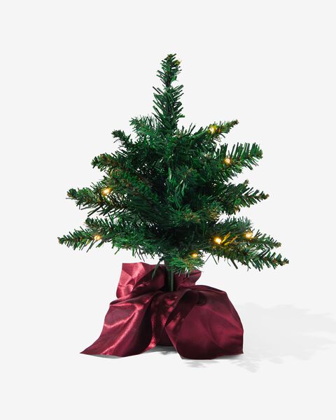 mini kerstboom met 15 LED lampjes Ø20x35 - 25550013 - HEMA